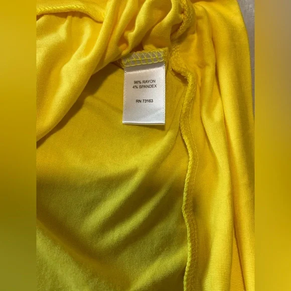 NWT Spense Yellow Sleeveless Ring Accent Tank Top Size XL Casual Summer Vacation - Picture 4 of 6
